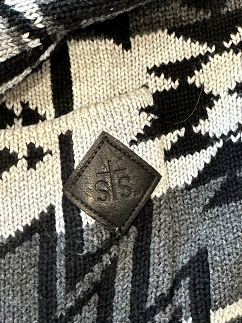 STS Ranchwear Black & Gray Aztec Button-Up Cardigan - Picture 3 of 4